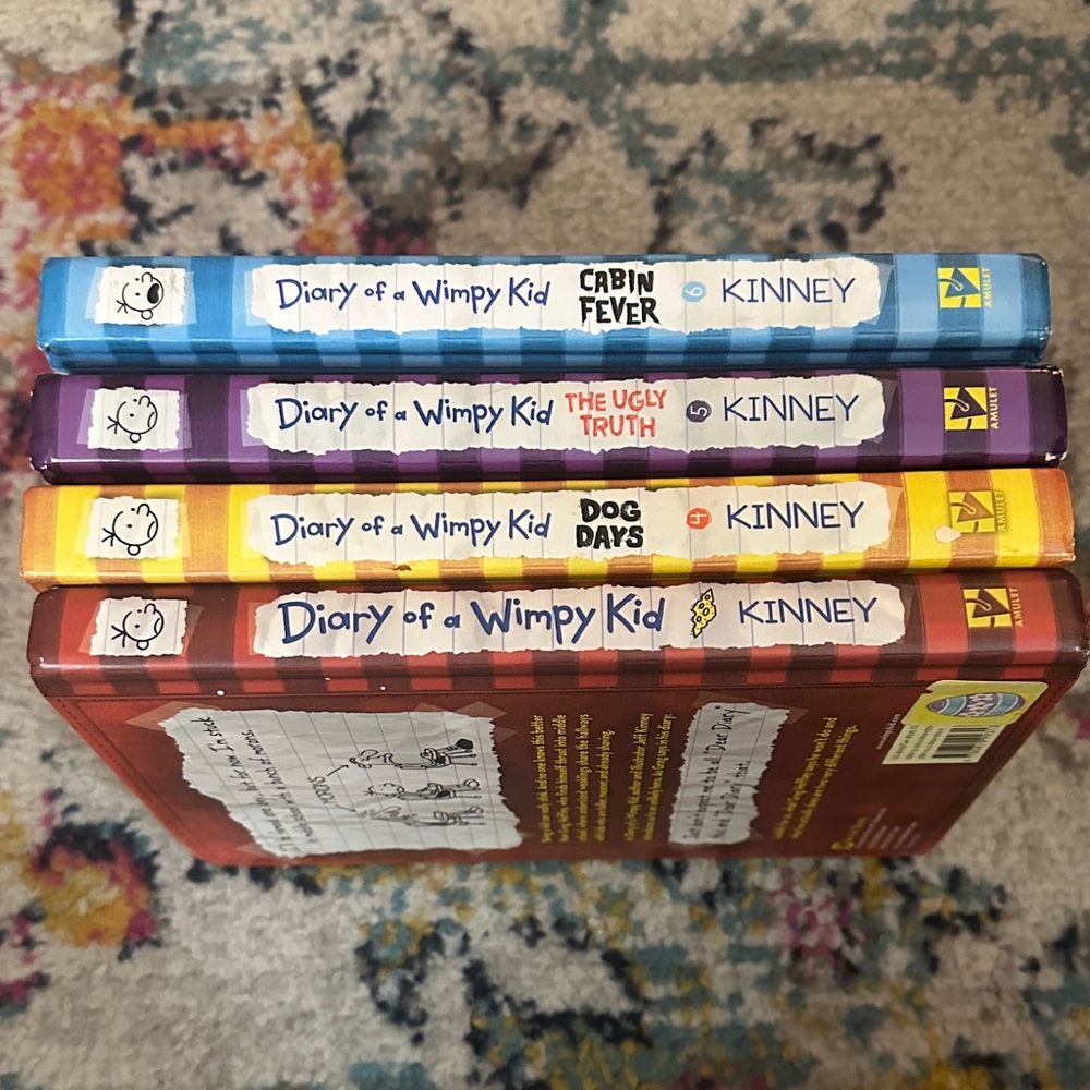 Diary of a Wimpy Kid Book Set 1,4,5,6 by Jeff Kinney
